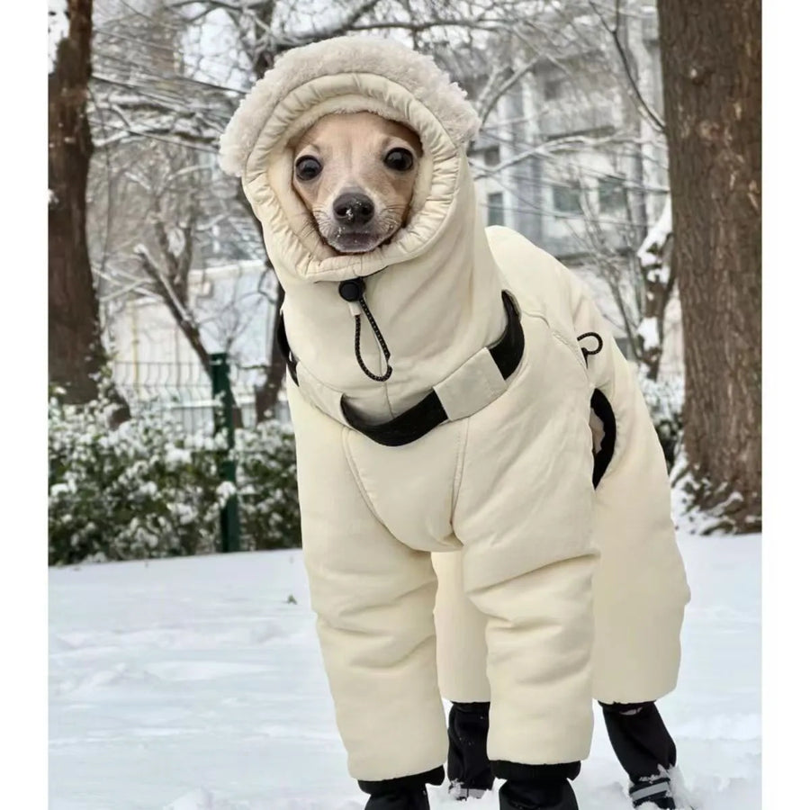 Thickened Winter Dog Jacket - Neck-Cover Coat for Big Dogs