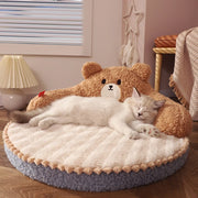HOOPET Winter Cat Bed Cushion - Removable Pet Sleeping Pad