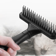 Stainless Steel Undercoat Grooming Rake for Dogs and Long-Hair Cats