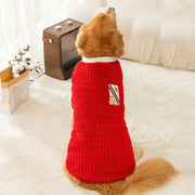 Big Dog Fleece Hoodie Jacket - Soft Warm Vest for Large Breeds