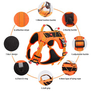 Reflective No-Pull Dog Harness - Adjustable Control Chest Harness