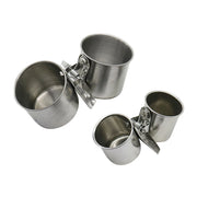 Stainless Steel Single or Double Bird Feeder Bowl