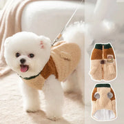 Brown Two-Legged Dog Cardigan Jacket - Warm Winter Pet Coat S-XXL