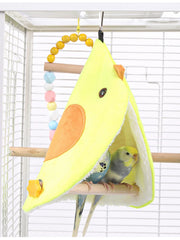 Soft Plush Hanging Parrot Nest Hammock and Cage Hut