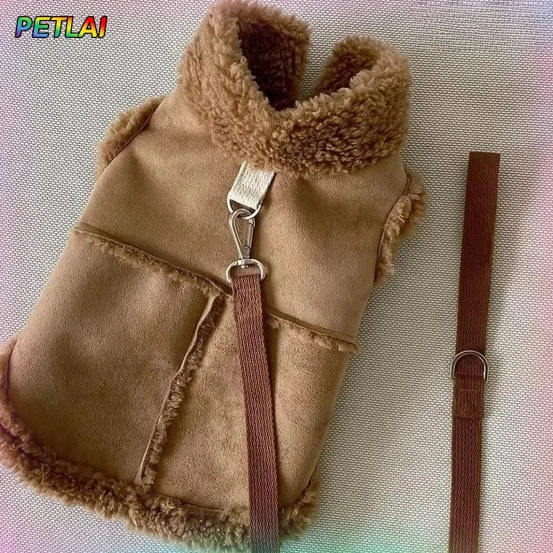 Cute Cotton Dog Vest Jacket - Soft Autumn Winter Coat for Small Pets