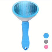 Self-Cleaning Slicker Brush for Dogs and Cats - Hair Removal Grooming Comb
