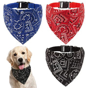 Adjustable Bandana Collar for Dogs and Cats - Printed Neckerchief Style