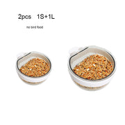 Detachable Transparent Bird Feeding Bowl for Parrots