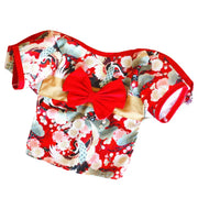 Japanese Style Pet Kimono Coat - Bow-Knot Cat and Dog Outfit