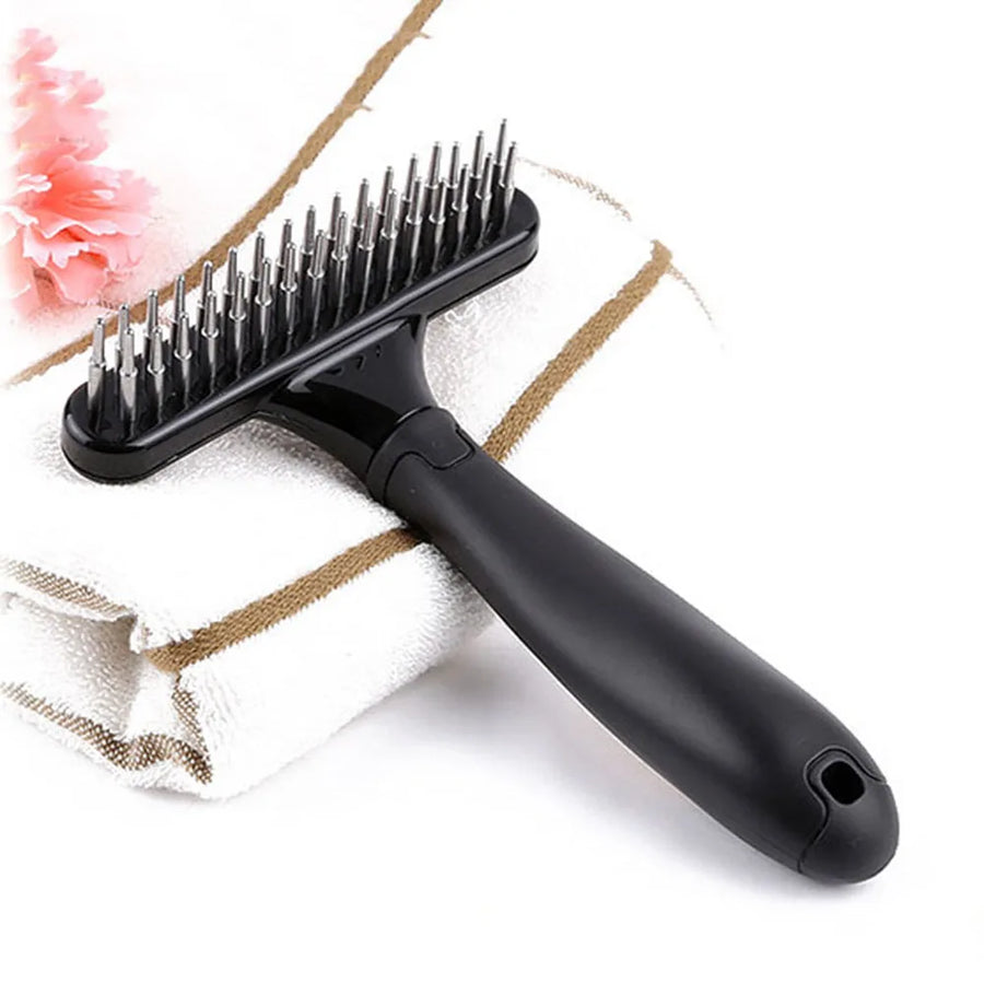 Stainless Steel Undercoat Grooming Rake for Dogs and Long-Hair Cats