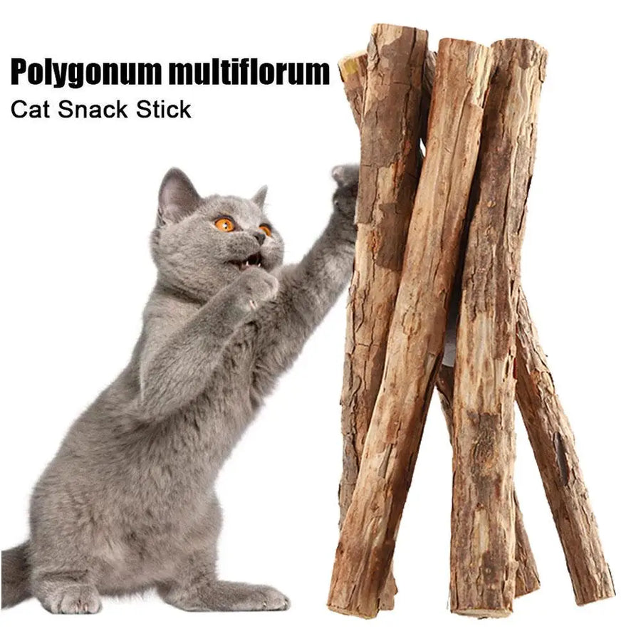 Natural Catnip Molar Sticks for Cats - Teeth Cleaning Chew Toys