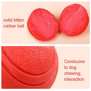 HOOPET Bite-Resistant Rubber Dog Ball - Solid Chew Toy for Puppies & Dogs