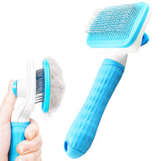 Self-Cleaning Slicker Brush for Dogs and Cats - Hair Removal Grooming Comb