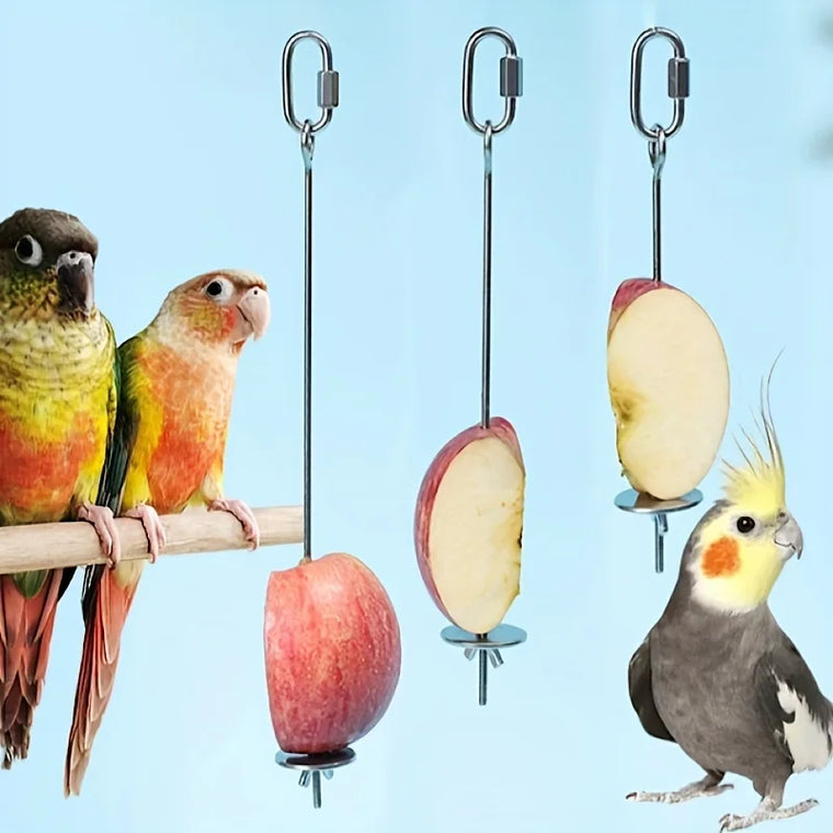 Stainless Steel Hanging Bird Feeder Fork for Fruit and Snacks