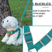 Reflective Step-In Dog Harness Leash Set - Soft Vest for Small & Medium Breeds