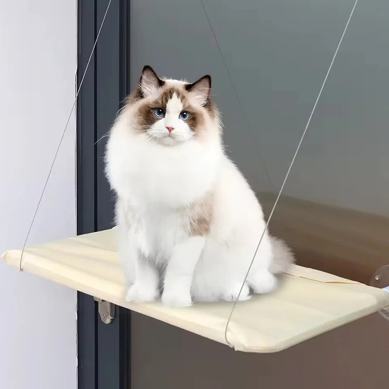 Window Cat Hammock Bed - Washable Suction Shelf Seat