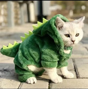 Dinosaur Halloween Pet Costume - Fleece Cat and Dog Hoodie
