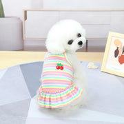 Ruffle Striped Pet Dress Vest - Sweet Spring Party Outfit