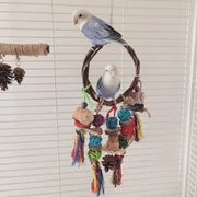 Parrot Biting and Foraging Toy Set with Colorful Tubes