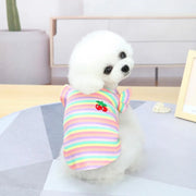 Ruffle Striped Pet Dress Vest - Sweet Spring Party Outfit