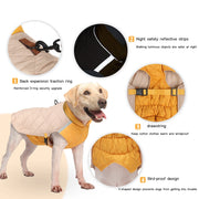 Waterproof Padded Dog Vest Jacket - Warm Coat for Small & Large Dogs