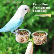 Clip-On Parrot Food and Water Bowl for Small Bird Cages