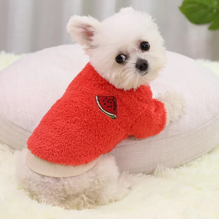 Small Dog Fleece Hoodie Coat - Warm Puppy Outfit for Chihuahuas
