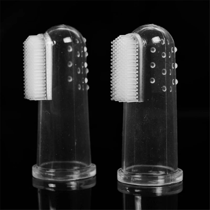 Soft Silicone Pet Finger Toothbrush - Dog and Cat Dental Brush
