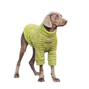 Striped Fleece Dog Turtleneck Sweater - Winter Pullover for Medium & Large Dogs