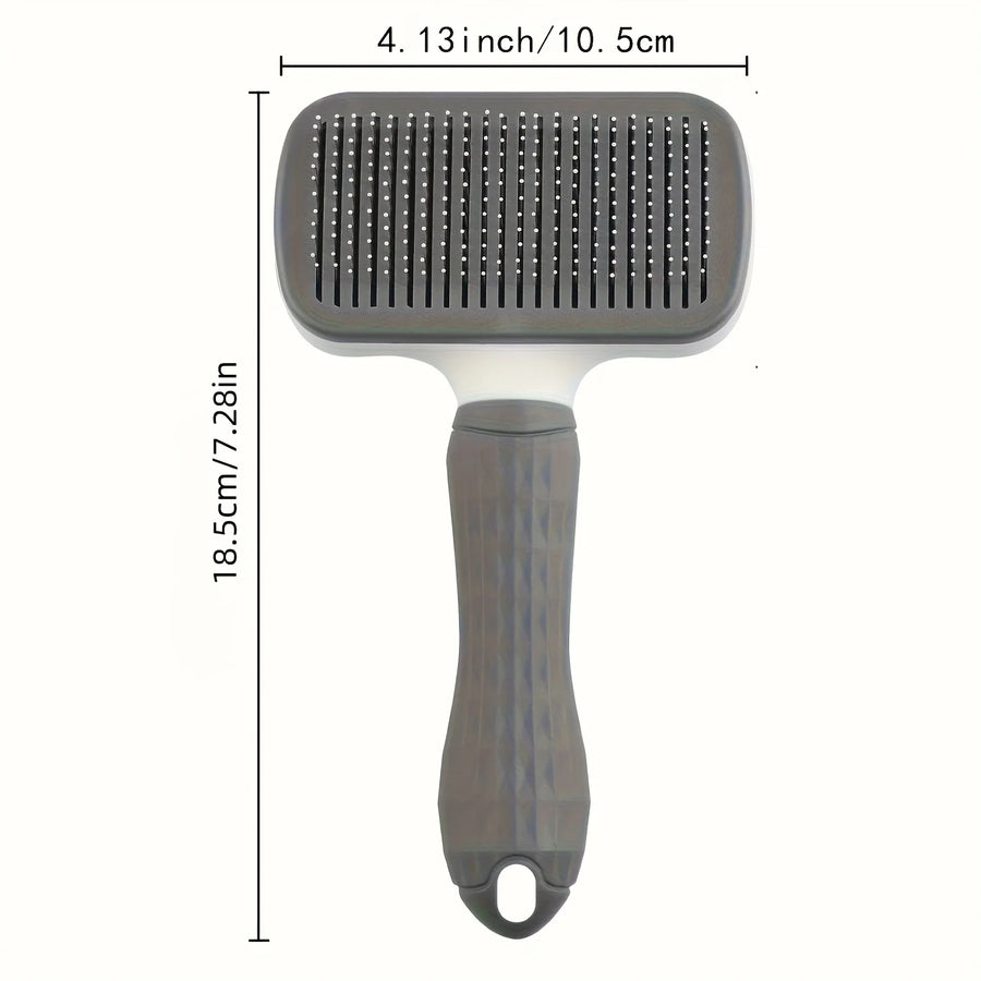 Self-Cleaning Slicker Brush for Dogs and Cats - Hair Removal Grooming Comb