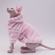 Double-Sided Fluffy Cat Jacket - Warm Sphynx Winter Coat