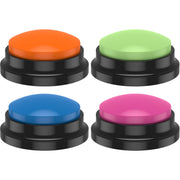Recordable Dog Training Buttons with Light - 4/6Pc Interactive Pet Buzzer Set