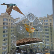 Clear Acrylic Outdoor Window Bird Feeder House
