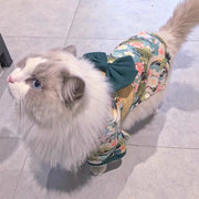 Japanese Style Pet Kimono Coat - Bow-Knot Cat and Dog Outfit