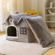 Foldable Cat Cave Bed - Deep Sleep Small Dog House