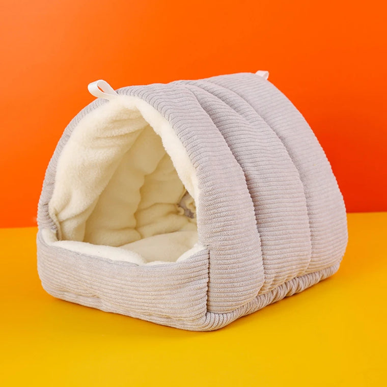 Warm Cotton Hanging Bird Nest Hut for Parrots and Budgies