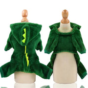 Dinosaur Halloween Pet Costume - Fleece Cat and Dog Hoodie