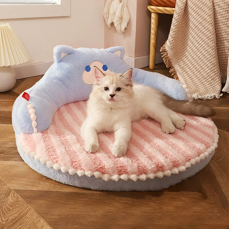 HOOPET Winter Cat Bed Cushion - Removable Pet Sleeping Pad